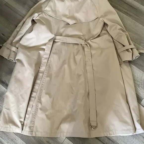 Trench Coat vintage London fog with zipper lined insert woman’s 14 petite - Picture 7 of 7